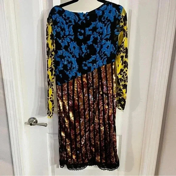 Rachel Comey Dancando Sequin Dress Size 00 Color Black Blue